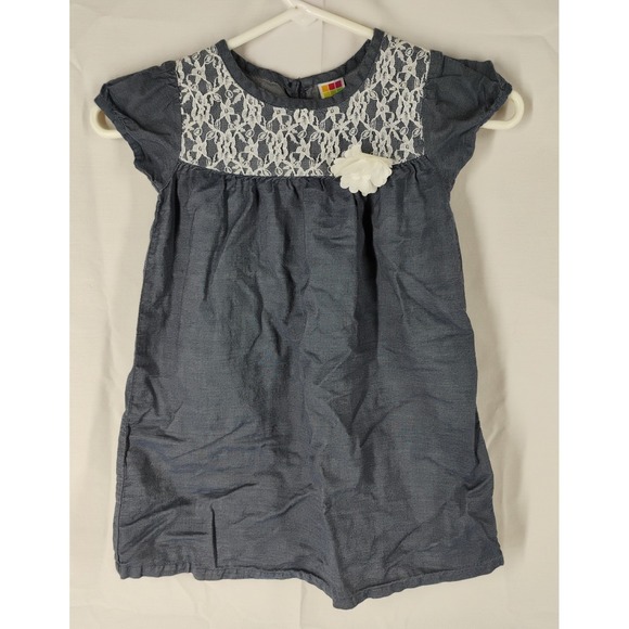 healthtex Other - Healthtex Vintage Girls 5T Denim Lace Dress Lightweight
